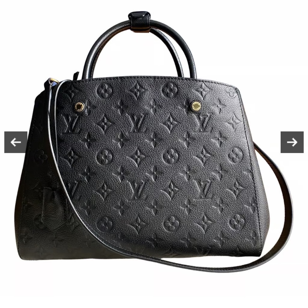 %100 authentic Louis Vuitton
Montaigne leather handbag